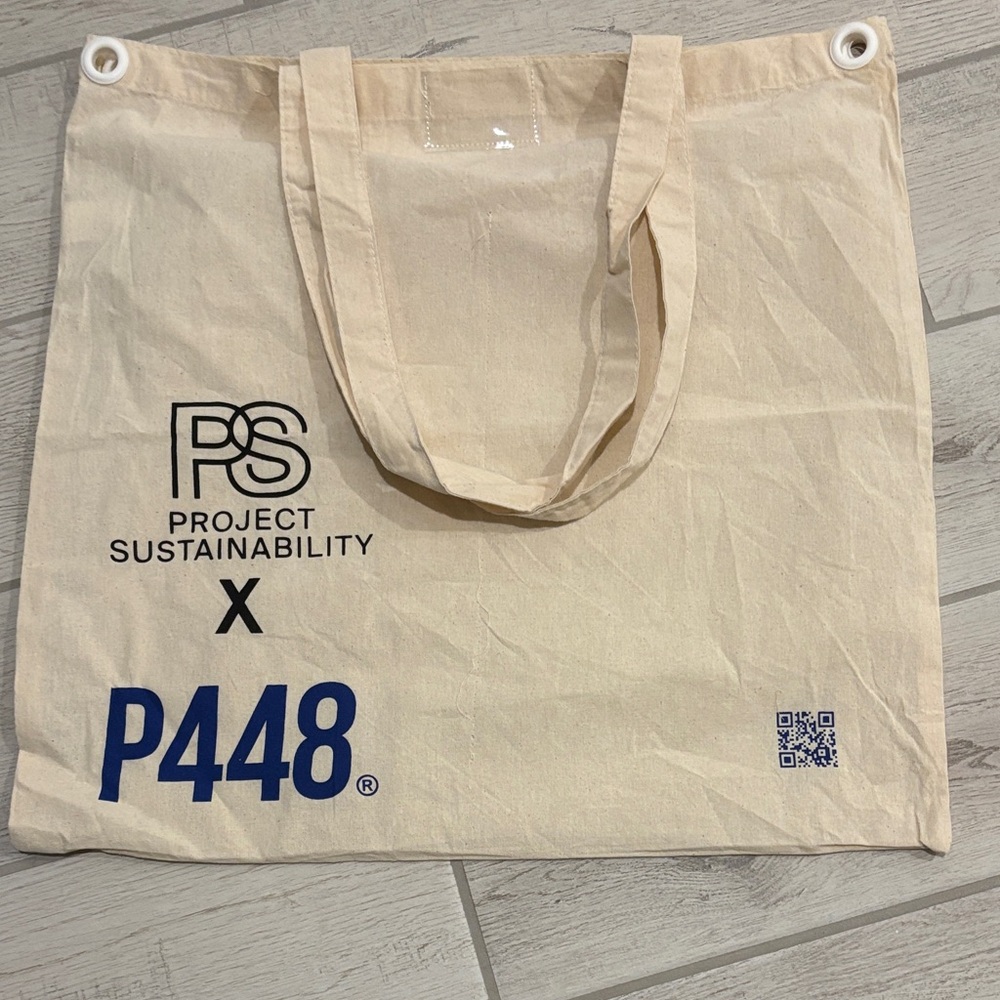 P448 Beige Project Sustainability Tote carry all perfect for everyday use
